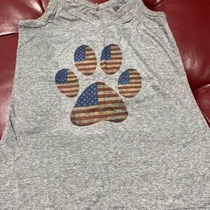 NWOT Paw print tank top